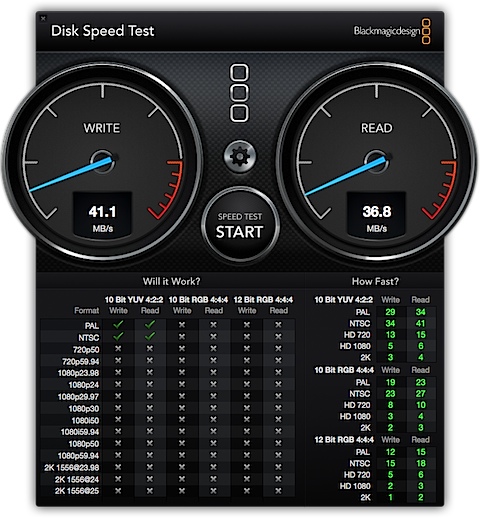 古い HDD の結果