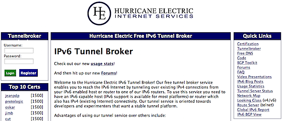 tunnelbroker.net Top