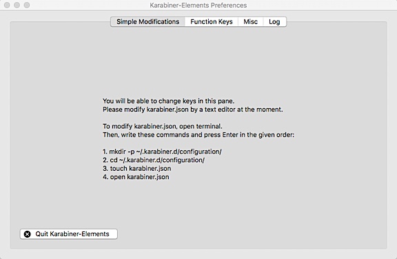Karabiner-Elements Preferences画面