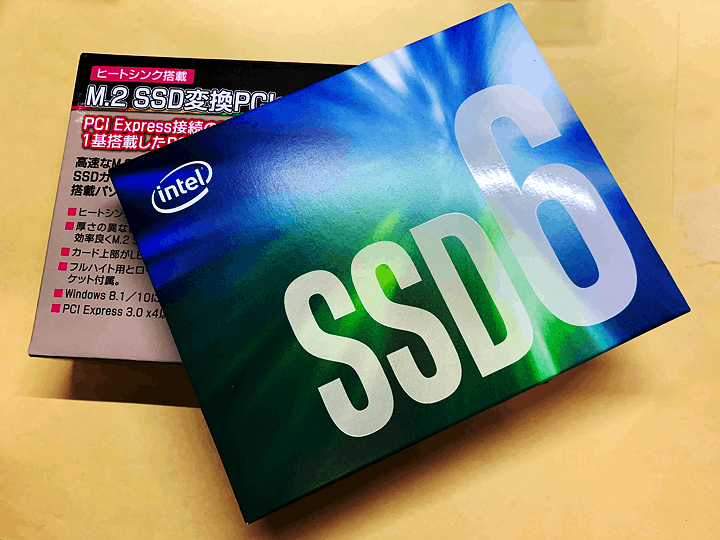 Intel 660pとアイネックスAIF-08