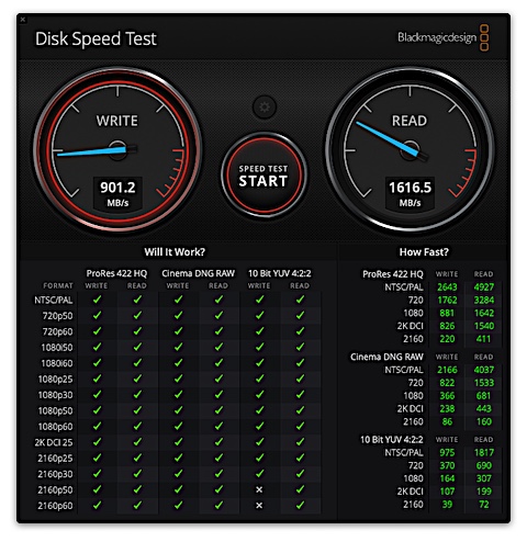 Disk Speed Testで測定 : Intel 660p